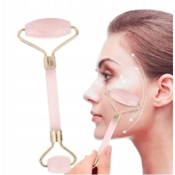 Rose Quartz Roller ( 1 ks ) - Roller pro péči o pleť 